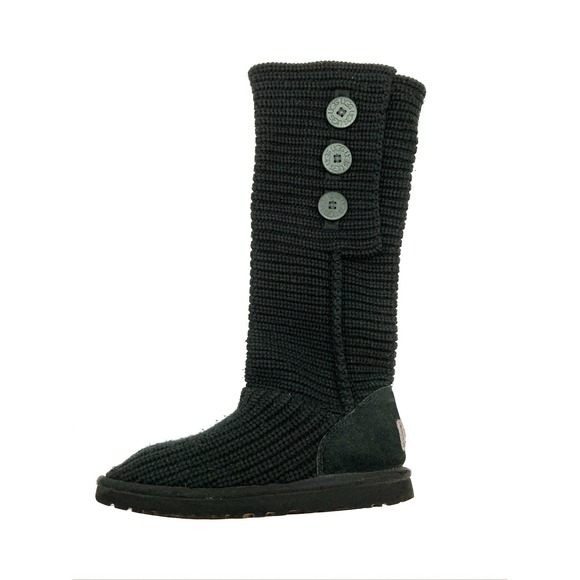 UGG Shoes - Ugg Black Classic Cardy Sock Boots 5819 Size 8